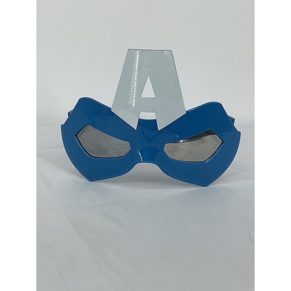 Captain America Novelty Sunglasses Blue/White Superhero Mask Costume Accessory